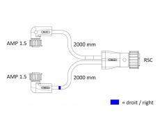 Leitungssats für LC12 Heckleuchten mit 90° gewinkeltem 16-polig Anschlussstecker